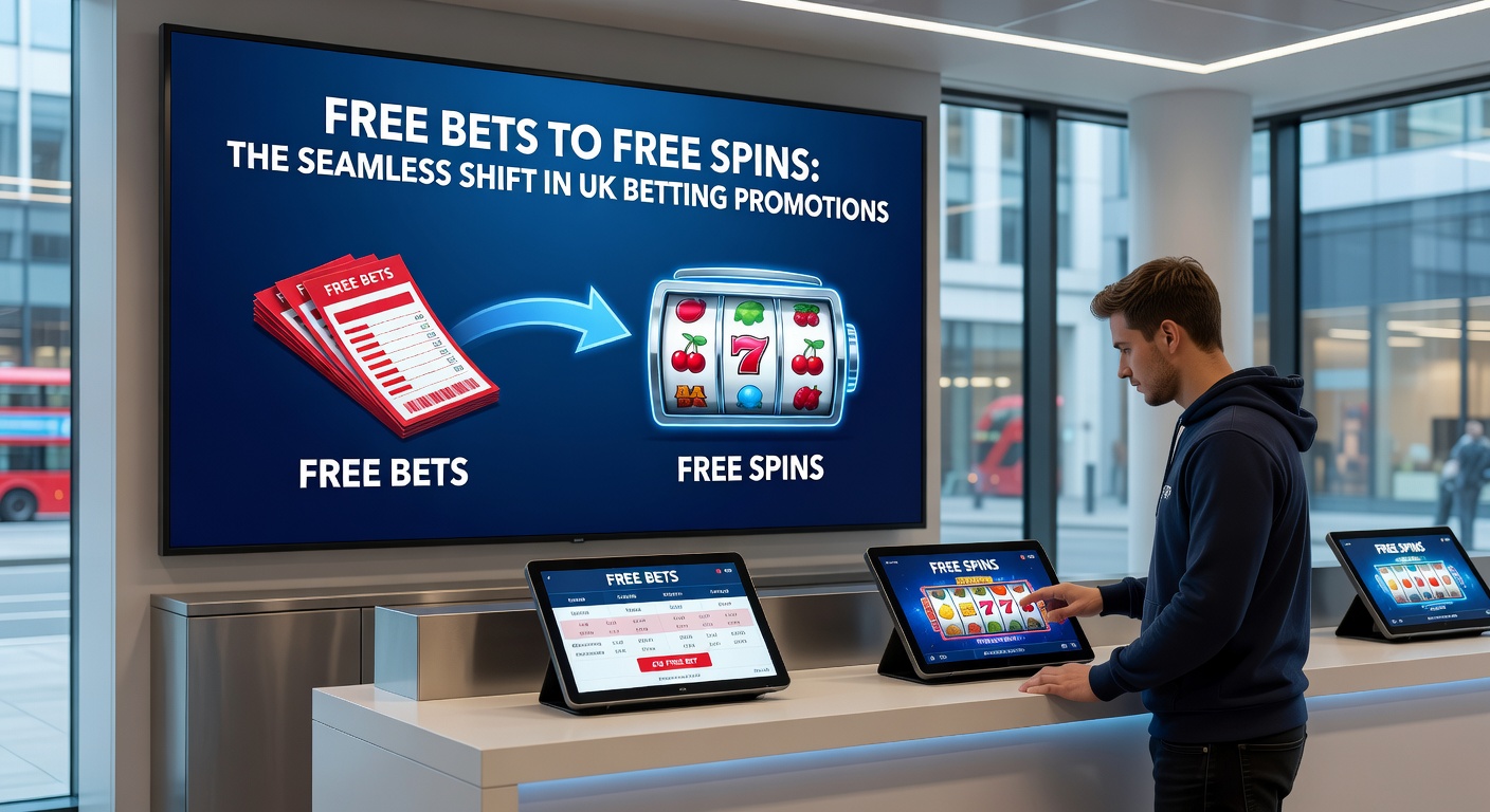 Infographic depicting a flowchart from free bet signup on sports to unlocking free spins in casino, with stats on conversion rates