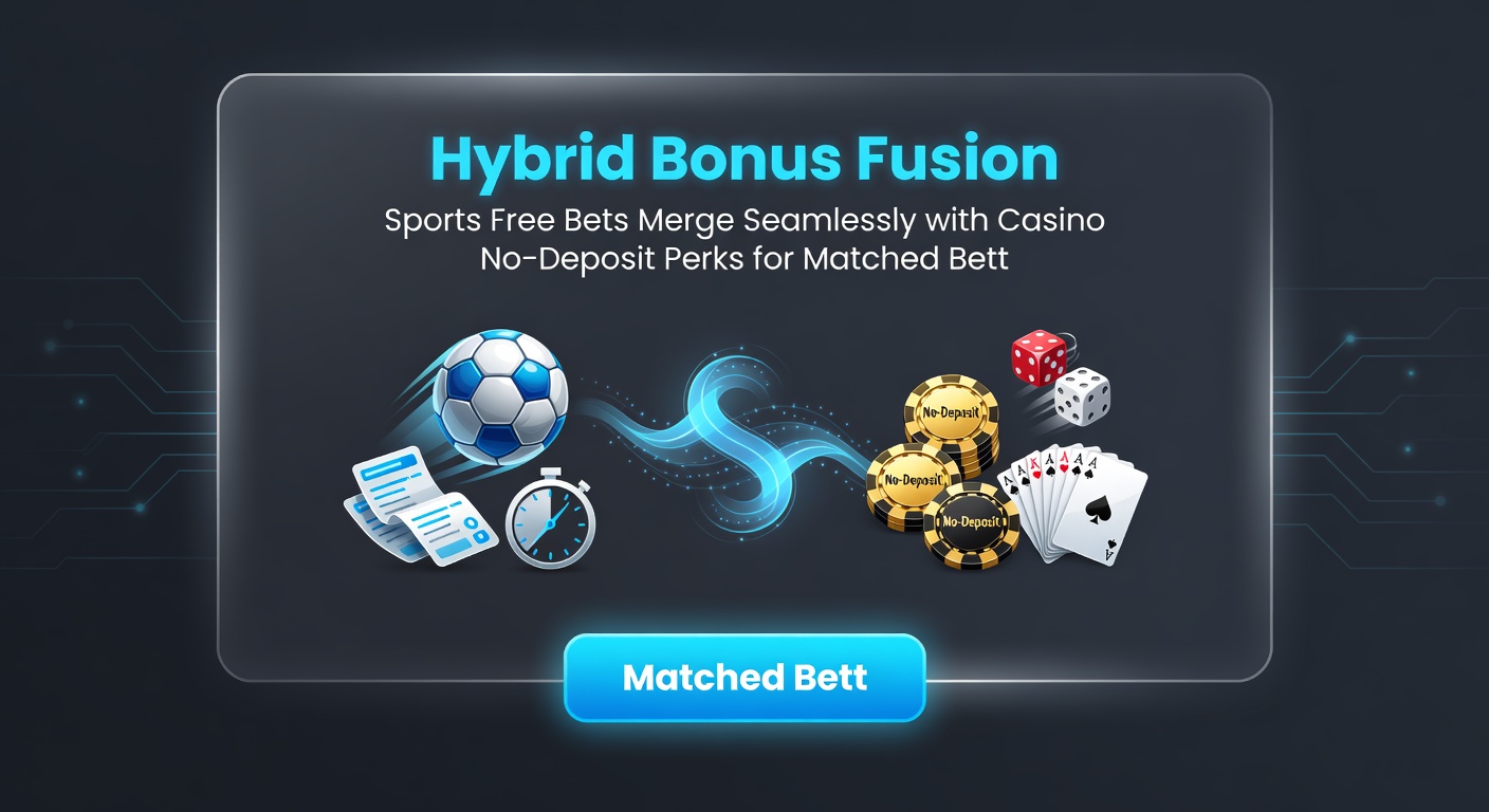 Screenshot of a betting app dashboard showing sports free bet and casino no-deposit bonus combined in one promotion, with matched betting calculator overlay