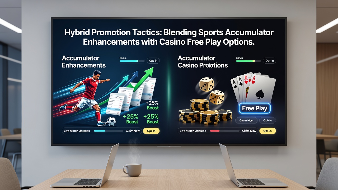 Mobile interface showing combined accumulator and casino promotion tracking