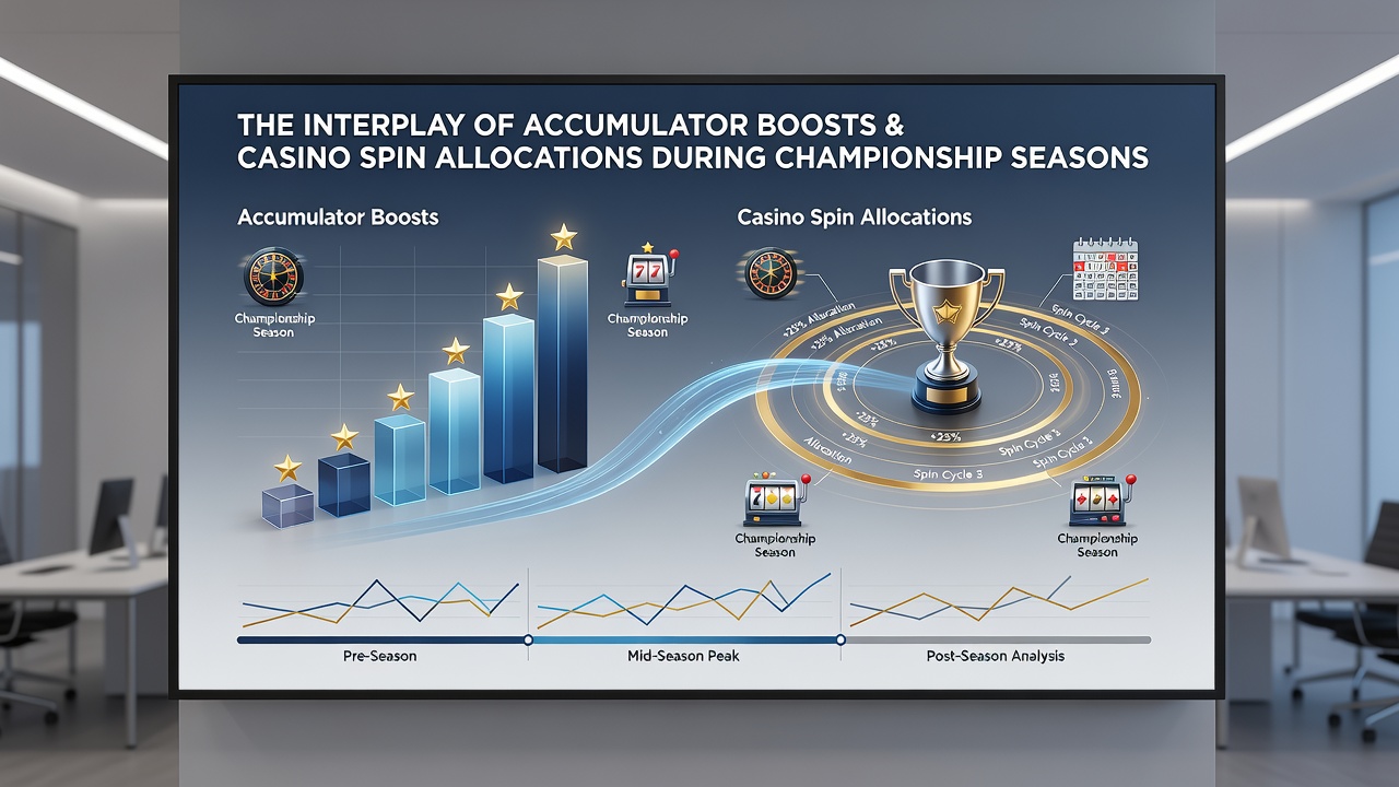 Casino spin allocation interface integrated with accumulator boost promotions